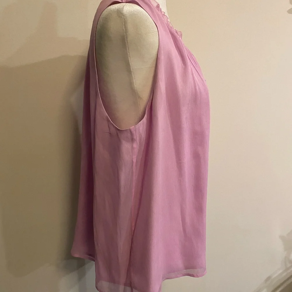 J Crew Pink Silk Sleeveless Women's Top size 14